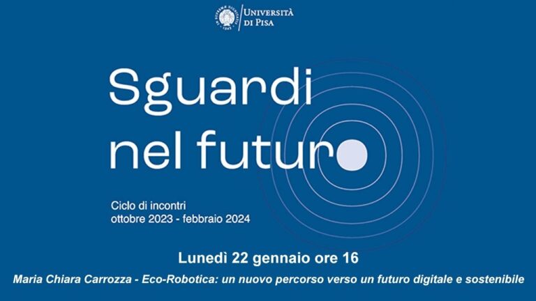 Eco-Robotica un nuovo percorso verso un futuro digitale e sostenibile - Maria Chiara Carrozza