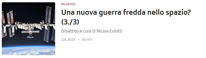 Una nuova guerra fredda nello spazio?